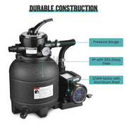 TheDisplayOutlet 12" Pool Sand Filter and Pump for Above Ground Image