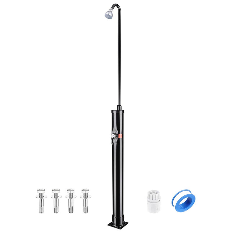 Outdoor Solar Shower w/ Base & Sprinkler 2.3Gal