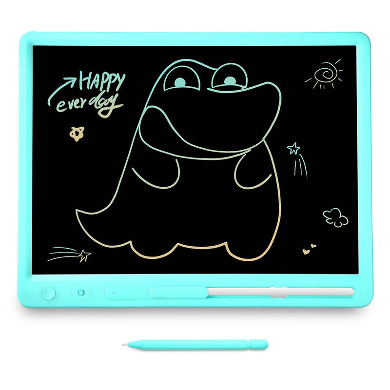 TheDisplayOutlet LCD eWriting Tablet 15in Colorful Doodle Board Stylus, Blue Image