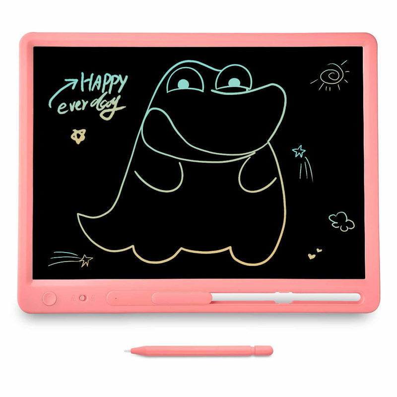 TheDisplayOutlet LCD eWriting Tablet 15in Colorful Doodle Board Stylus, Pink Image