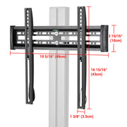 TheDisplayOutlet TV Mount for Rolling TV Carts, PC Carts - Supports 32"-65" Screens Image