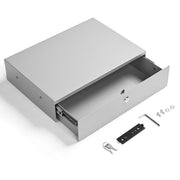 TheDisplayOutlet Pull Out Locking Drawer for Mobile Computer Cart, Silver Image