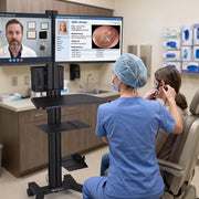 TheDisplayOutlet Dual Monitor Mobile Computer Cart for Telemedicine Image