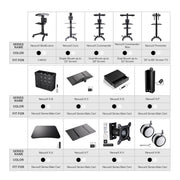 TheDisplayOutlet NexusX Mobile Computer Cart with Drawer, Dual Monitor Mount Image
