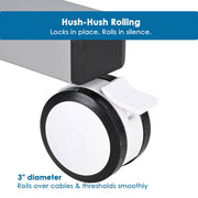 TheDisplayOutlet Mobile Computer Cart with Power Dual Monitor Mount Image