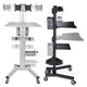 TheDisplayOutlet NexusX Mobile Computer Cart with Power Dual Monitor Mount Image