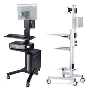 TheDisplayOutlet Rolling Mobile Workstation Computer Cart Sit Stand Image