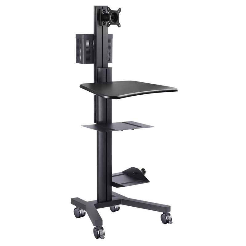 TheDisplayOutlet Mobile Computer Cart for Intraoral Scanning, Black Image