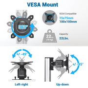 TheDisplayOutlet Metal VESA Mount 75x75 & 100x100, up to 22lbs Monitor Image