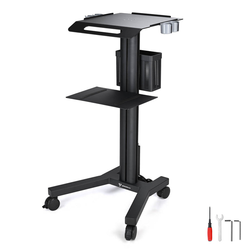 Mobile Laptop Desk Cart with Power Outlet