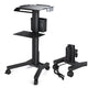TheDisplayOutlet Mobile Laptop Cart with Power Outlet, Black Image