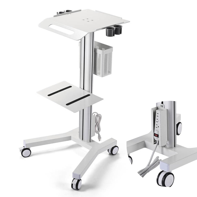 Mobile Laptop Desk Cart with Power Outlet