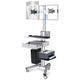 TheDisplayOutlet NexusX Mobile Computer Cart with Drawer, Dual Monitor Mount Image