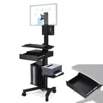 TheDisplayOutlet NexusX Mobile Computer Cart with Locking Drawer (Pull Out) Image