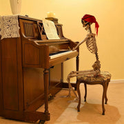 TheDisplayOutlet 5'5" Full Body Cowboy Pirate Skeleton Posable Halloween Decoration, Pirate Image