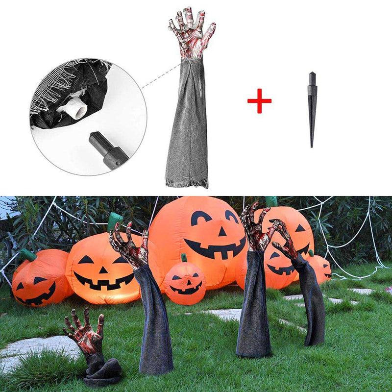Lawn Zombie Hands 4 Pairs Scary Fake Hands Outdoor Decorations