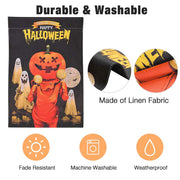 TheDisplayOutlet Smalll Halloween Flag Garden Yard Decor 12x18" Image