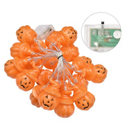 TheDisplayOutlet Halloween Light 20ct Pumpkin 10ft String Light Battery Operated Image