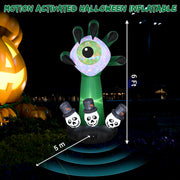 TheDisplayOutlet Halloween Inflatable Monster Hand Eyeball Music & 4 Modes Image