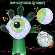 TheDisplayOutlet Halloween Inflatable Monster Hand Eyeball Music & 4 Modes Image