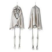 5'5" Full Body Two-Head Skeleton Posable Halloween Decoration