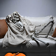 5'5" Full Body Two-Head Skeleton Posable Halloween Decoration