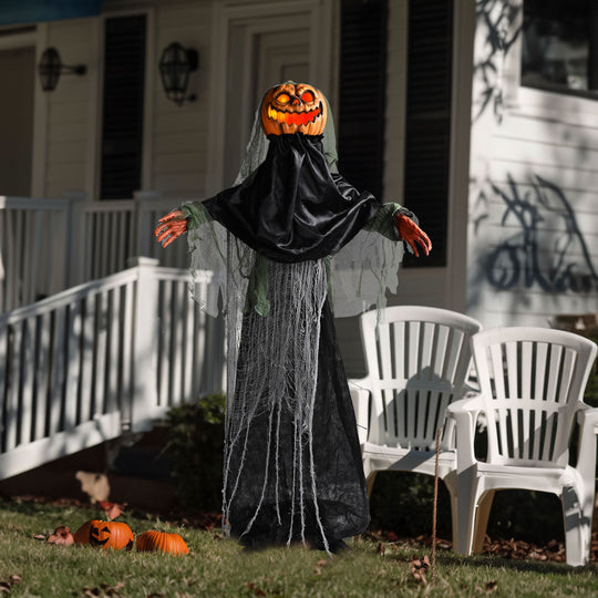 5'5" Halloween Animated Pumpkin Haunted House Yard