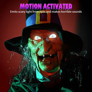 9ft Animated Hovering Witch Outdoor Yard Halloween Decoration