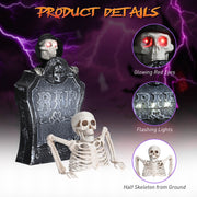Halloween Animated Tombstone & Ground Breaker Skeleton
