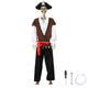 TheDisplayOutlet 5'5" Full Body Cowboy Pirate Skeleton Posable Halloween Decoration, Pirate Captain Image