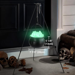 Halloween Decorations Witches Cauldron with Light & Stand