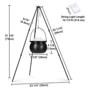 Halloween Decorations Witches Cauldron with Light & Stand
