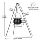 Halloween Decorations Witches Cauldron with Light & Stand