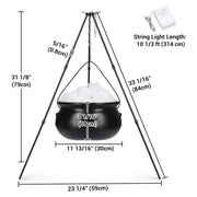 Halloween Decorations Witches Cauldron with Light & Stand