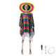 TheDisplayOutlet 5'5" Full Body Cowboy Pirate Skeleton Posable Halloween Decoration, Day of Dead Image