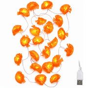 TheDisplayOutlet 20' Marigold Lights 40 LEDs Halloween Garland Day of Dead, 2ct. Image