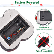 TheDisplayOutlet LED Christmas Figurine 12" Santa Snowman Resin Image