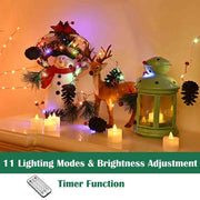 Battery Operated Christmas Lights Garland Light with Remote