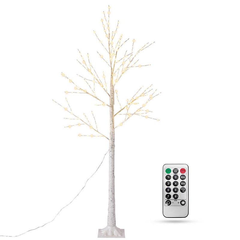 Lighted Artificial Tree Birch Tree USB Remote Control – The