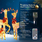 3pcs Lighted Deer Christmas Outdoor Decoration