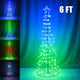 TheDisplayOutlet Multicolor Animated Light Show Christmas Tree APP Control, 6ft Image