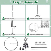 TheDisplayOutlet Multicolor Animated Light Show Christmas Tree APP Control Image