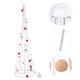 TheDisplayOutlet 3' LED Cone Christmas Tree with Cotton Balls Battery Operated Image