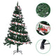 6 ft Xmas Tree with Ribbon & Foldable Metal Stand