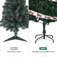 6 ft Xmas Tree with Ribbon & Foldable Metal Stand
