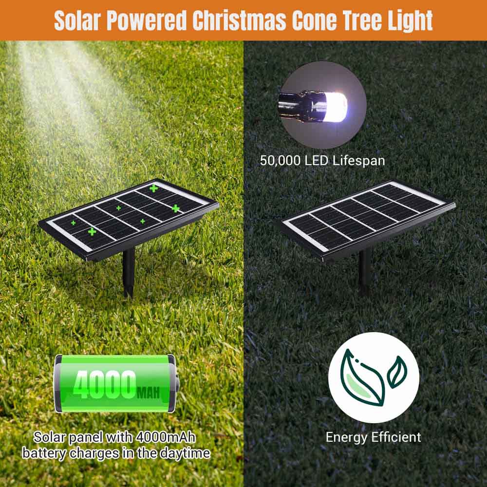 Solar panel tree lights hotsell