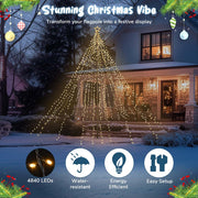 28.5ft Outdoor Twinkling Tree Lights 20'Hx26'D Warm White