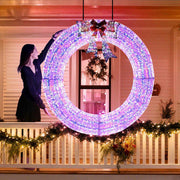 5ft Giant Light Up Wreath for House Outdoor Decoration