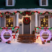5ft Giant Light Up Wreath for House Outdoor Decoration