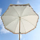 Patio Umbrella Tilt Wooden 6ft 8-Rib Beige Multicolor Sequin